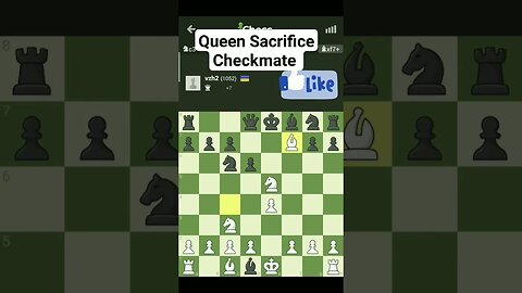 Queen Sacrifice Checkmate #chess #chessgame #chesscom