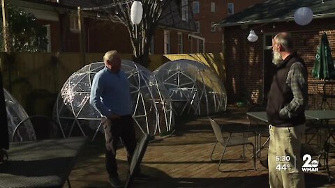 Reynolds Tavern in Annapolis creates igloos to help expand outdoor dining