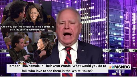 Tampon Tim/Kamala in Their Own Words. What would you do to folk who love to see them in the White House?