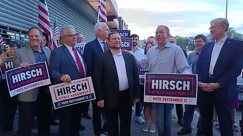 The David Hirsch x Lee Zeldin AD27 Special Endorsement Rally Holy Schnitzel Queens New York 9/10/23