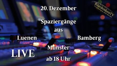 RESTREAM I Konferenzschaltung Spaziergäng in Lünen, Münster und Bamberg am 20.12.2021