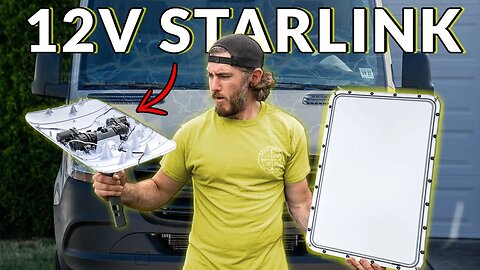 Starlink 12v Hack For Van Life and RVs WITHOUT CUTTING Wires + Flat Starmount Modification