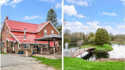 This Huge Ontario Home Is Actually Under $1M & It Comes With Its Own Private Island