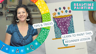 Paint With Me: [Birthday Cake] Real-Time Watercolor Tutorial Workshop - Beginners Tips #FoodArt