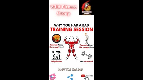 🔥Why you had a bad training session🔥#shorts🔥#viralshorts🔥#fitnessshorts🔥#wildfitnessgroup🔥