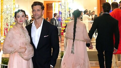 Hrithik Roshan with GF Saba Azad Attend Ira Trivedi & Madhu Mantena Wedding Reception 😍💖📸