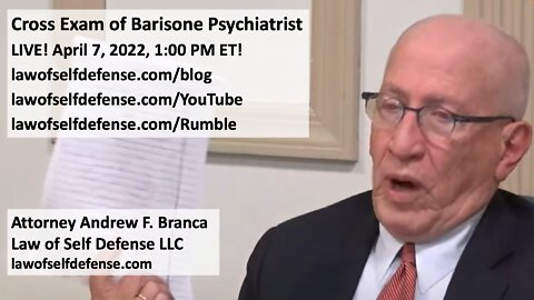 Cross Exam of Barisone Psychiatrist