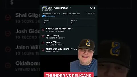 Parlay for Pelicans vs Thunder