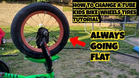 KIDS BIKE TIRE GOING FLAT_SOLVED_HOW TO CHANGE A BIKE TIRE TUBE TUTORIAL