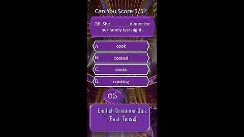 Grammar Quiz: Past Tense Mastery