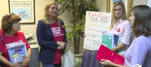 'Mom's Demand Action' protesting guns in schools