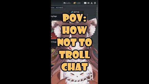 Foxplushy Finds Out How NOT To Troll Chat #shorts