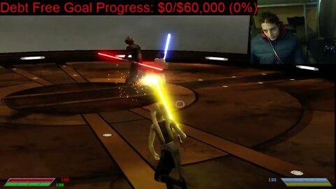 Obi Wan Kenobi VS Savage Opress In A Battle With Commentary In Star Wars Jedi Knight Jedi Academy