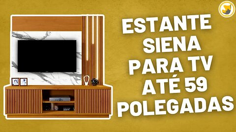 Estante Siena Home para TV até 59 Polegadas 2 Portas com LED Mavaular