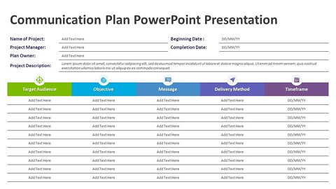 Communication Plan PowerPoint Template