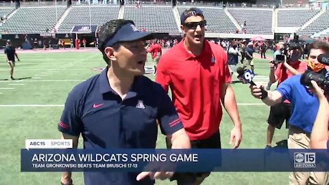 Jedd Fisch, Rob Gronkowski and Tedy Bruschi bring fun back to Arizona Wildcats spring game