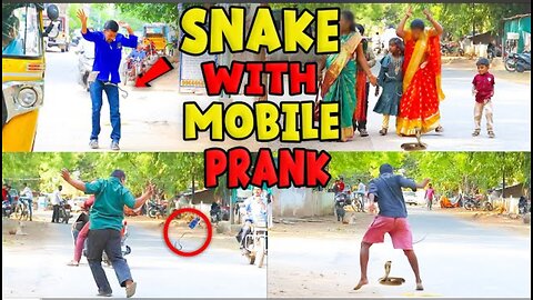 Snake with mobile prank 🐍🐍🐍