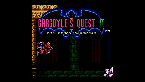 Gargoyle's Quest 2 The Demon Darkness. Title Screen.