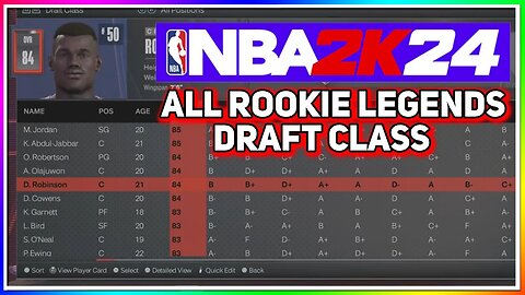 NBA2K24 - HOW TO MAKE A NBA DRAFT CLASS WITH ALL ROOKIE LEGENDS! (Custom Draft Class Tutorial)