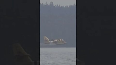 BC wildfire water bombers filling up on Chimney Lake BC #bcwildfire #exploring #travel #roadtrips