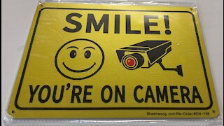 Sheenwang Smile You’re on Camera Outdoor Sign Video Surveillance Home Business Driveway Alert