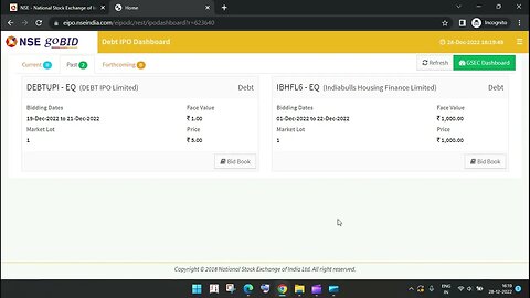 Apply for Debt IPO | Via NSE GoBID