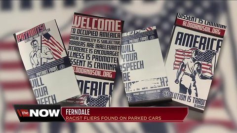 Racist fliers placed on vehicles in Ferndale