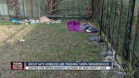 VM Ybor community says homeless are trashing Tampa neighborhood outside Trinity Cafe