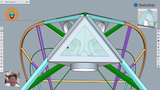 Day 40 of PyraPOD4 G-17 Backyard DIY: 2 Sketchup sessions on details of structure & bubble generator