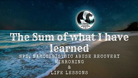 The sum of what I have learned. NPD, Narcissistic Abuse Recovery, Mirroring, Life Lessons.