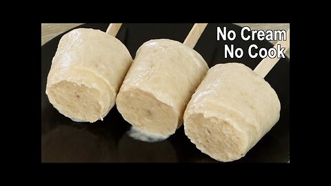 Soft & Creamy Banana Ice Cream without Cream | How to Make Ice Cream Recipe without Condensed Milk