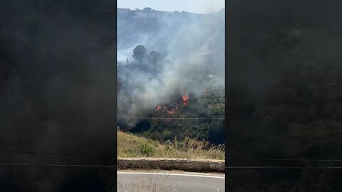 Heatwave causing fires in Sicily