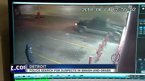 Detroit police looking for 5 suspects allegedly responsible for several smash and grabs across city