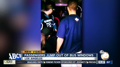 Passengers jump out of SoCal bus windows during Halloween panic