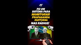 Fiz Um Sistema Para Monitorar Propaganda Eleitoral Nas Rádios