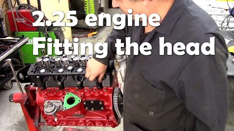 2.25 Engine. Fitting the head