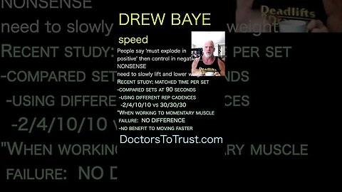 Drew Baye. People say 'must explode in positive't hen control in negative....NONSENSE