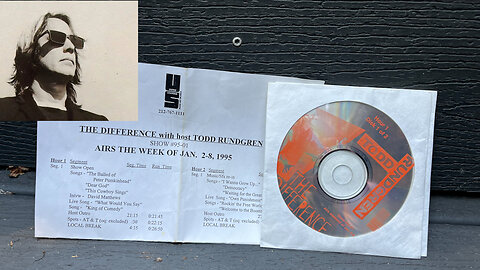 January 2-8, 1995 - 'The Difference with Todd Rundgren' (Debut Show #95-01)