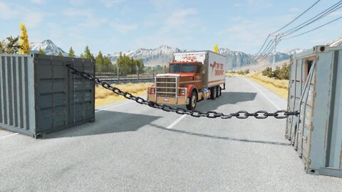 Truck vs Iron Chain | BeamNG.Drive #drive