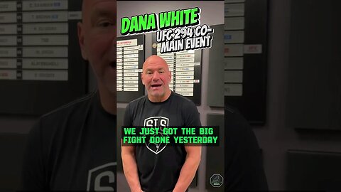 Dana White Confirms UFC 294 Co-Main Event #ufc294 #shorts