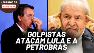 Bolsonaro acusa Lula de quebrar a Petrobras | Momentos Resumo do Dia