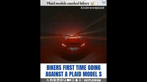 Motorcyclists vs Plaid Model S. Bikers wanted to have fun. Plaid Model S is ⚡. 🎥X/ultraredplaid