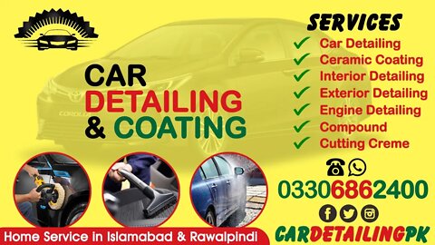 car wash, car detailing and ceramic glass coating services in Islamabad and Rawalpindi at doorstep