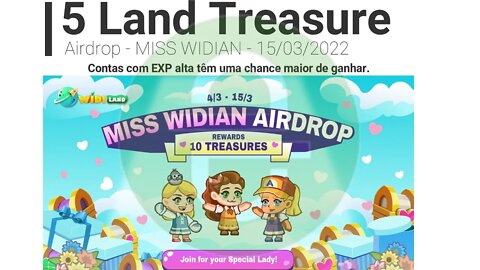 Airdrop - NFT - Dias das mulheres - MISS WIDIAN - 15/03/2022