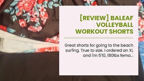 [REVIEW] BALEAF Volleyball Workout Shorts for Women Yoga Pants High Waist Compression Running B...