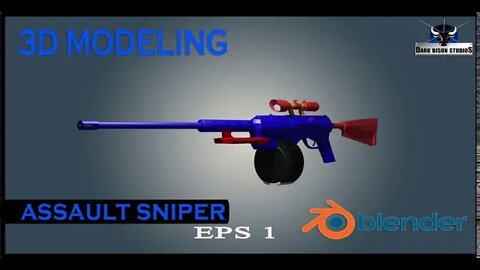 3D Modelling assault sniper concept