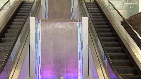 Waterfall & Escalator in Syracuse Airport