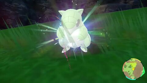 Shiny Sandshrew Evolving Into Shiny Sandslash