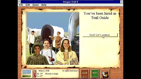 Playing MECC's the Oregon Trail II, Part 1