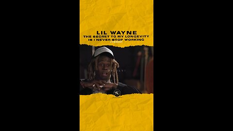 @liltunechi The secret to my longevity is I never stop working. #lilwayne 🎥 @billboard